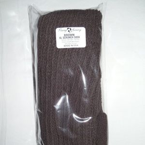 NEW HOOTERS GIRL UNIFORM UNIFORM XL LENGTH SCRUNCHIE SOCKS BROWN ONE SIZE
